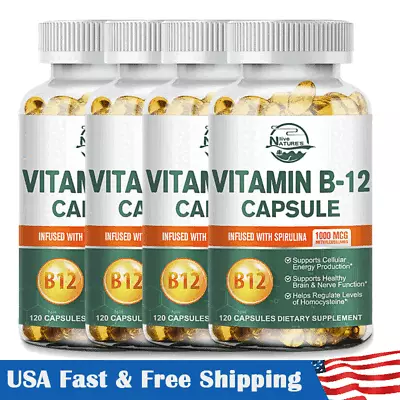 Vitamin B-12 Methylcobalamin 1000mcg - Spirulina - Energy Booster & Nerve Relief • $13.47