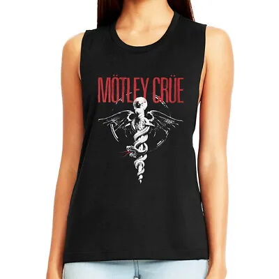 Motley Crue Dr Feel Good Women's Tank Top Muscle Rock Band Album Cover Metal • $28.50