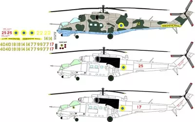 BSmodelle 1440238 - 1/144 Mil Mi-24P Ukraine Air Force Decal For Aircraft Model • $15.99