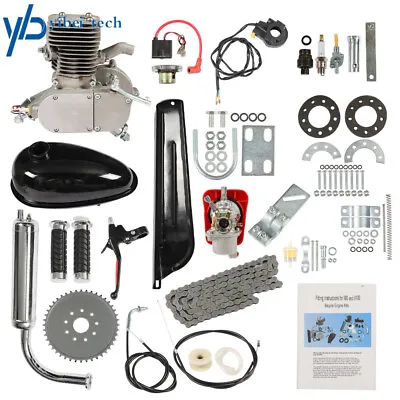 100cc 2-Stroke Bicycle Motor Kit Bike Motorized Petrol Gas Engine Full Set • $116