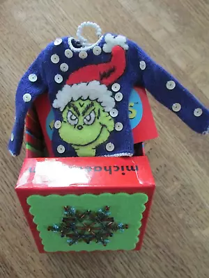 The Grinch Michael Simon Grinch Sweater Ornament New With Tags & RARE • $200