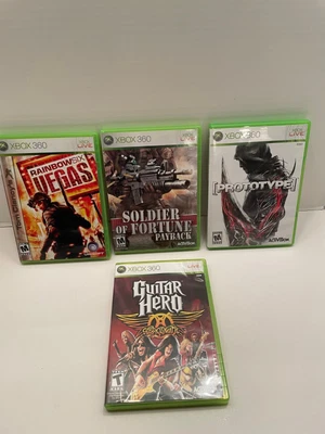 $16.95 • Buy 4 XBOX 360 Games - Soldier Of Fortune, Rainbow Six, Prototype,  Guitar Hero