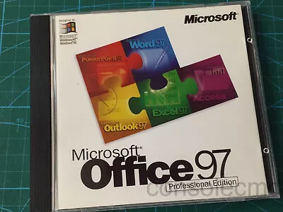 Microsoft Office 97 SR-1 Professional Edition FULL RETAIL CD-ROM & KeyX03-44544 • $25.99