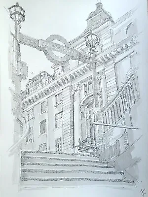 Pen And Ink Drawing London Underground • £58.99