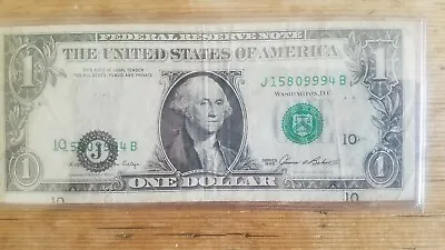 Error Us Paper Money Misprinted Dropped Seal And 10's $1 FRN 1985 • $189.99