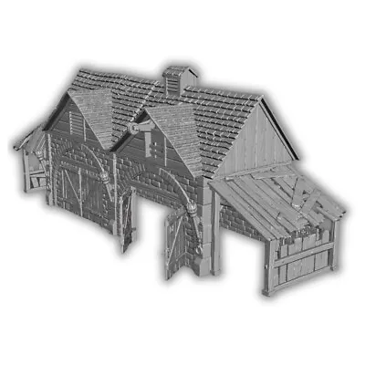 Medieval Stable 22.7 Inches Long  1:35 Scale Model Kits DIY Terrain Wargame • $299