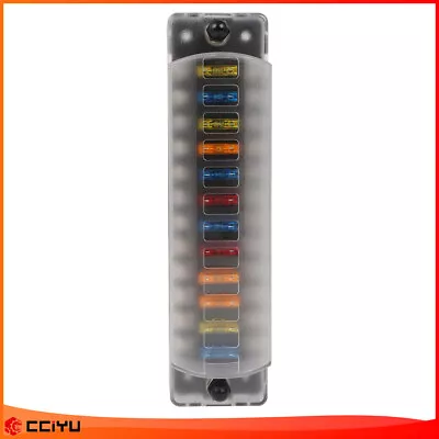 ?ATC ATO 12 Way Fuse Block Box Holder Blade W/Negative Waterproof For Marine Car • $18.22