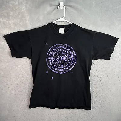 Vintage 90s New Orleans Water Meter Sewer Man Hole T Shirt Adult Large Black Men • $14.99