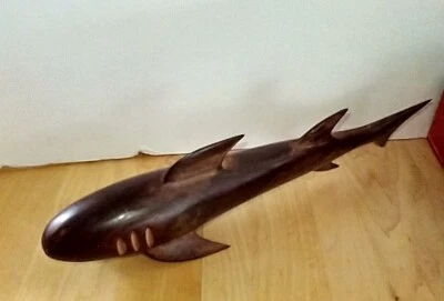 $35 • Buy Vintage Ironwood Great White Shark Carved Figurine 14 