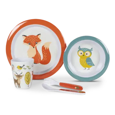 £13.50 • Buy Kampa Picnic Dinner Set 4pc Woodland Creatures Childrens Camping Outdoor Bbq