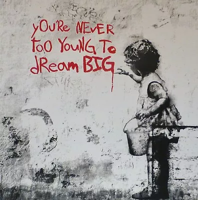 HIJACK Mr.Brainwash Son You're Never Too Young To Dream Big Hand Signed Graffiti • $1195