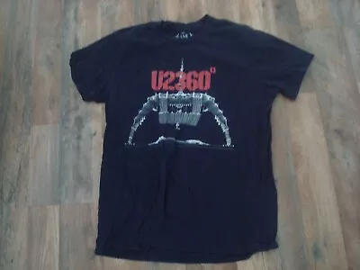 2011 U2 360 Degrees Tour T-shirt Men Adult LG Black 2 Sided Graphic EUC • $12.60