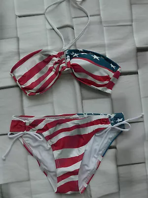 £17.08 • Buy Bikini Homeboy Beach Cup A/B Size 34 To 38 Stars Striped New (940)