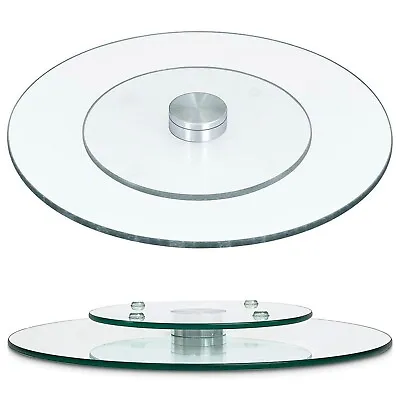 Glass Lazy Susan Turntable Rotating Cake Decorating Table Serving Plate 25 Cm • £7.99