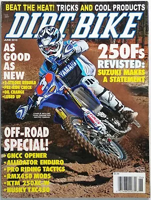 Dirt Bike June 2010 Motocross Magazine Suzuki 250F Charlie Mullins Husky TXC450 • $6