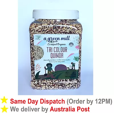 Organic Tri Colour Quinoa 1.8kg Vegan Gluten Free  A GREEN MILL • $29.95