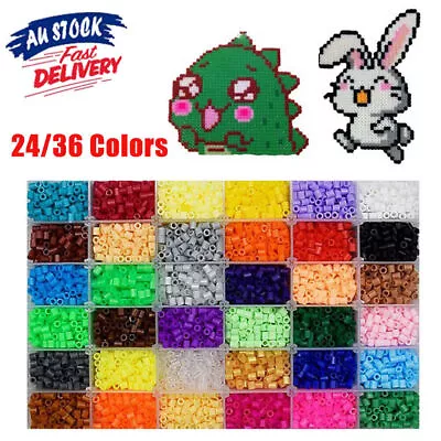 5mm For HAMA Beads Kit Kids Fun DIY Craft 24/36 Colours Set Gift Toys AUS • $30.95