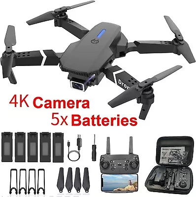 2024 New RC Drone With 4K HD Camera WiFi FPV Foldable Quadcopter + 5 Batteries • $20.20