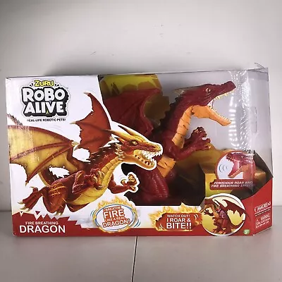 Zuru Red Dragon Robo Alive Fire Breathing Battery Power Roar & Walk 20 Inch  • $34.99