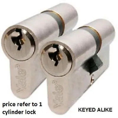 Yale Keyed Alike Cylinder Lock Upvc Door Lock Euro Profile 3 Keys Same Key Twins • $27.21