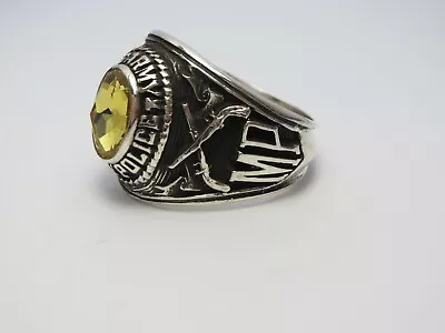 SILVER 925 RING  MILITARY POLICE RING  MP RING  USMP   US Size 10 • $65.45