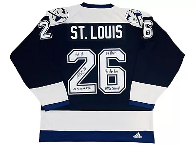 Martin St.Louis Tampa Bay Lightning Signed Jersey Stanley Cup Adidas Beckett COA • $799.99