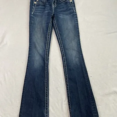 Miss Me Jeans Size 26 Boot Cut Chloe Cut Off Hole Distress • $14.71