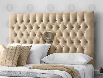 £149.99 • Buy Chesterfield Plush Velvet Floor Standing Headboard - Single, Double, Kingsize