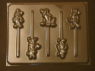 Mickey Minnie Mouse Pluto Lollipop Chocolate Candy Soap Crayon Mold • $3.95