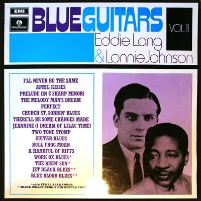 Eddie Lang - Blue Guitars Vol. II - Used Vinyl Record - J11757z • £18.63