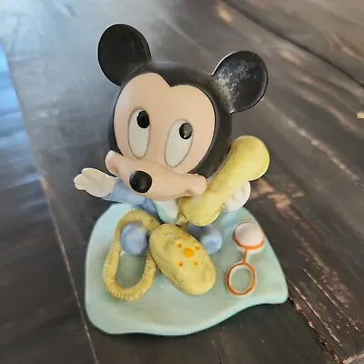 $10 • Buy Goebel Disney Mickey Mouse Babies Figurine Porcelain Baby's First Word No Box