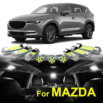White LED Interior License Plate Lights Bulbs Kit For Mazda 2 3 CX3 CX5 CX7 • $11.99