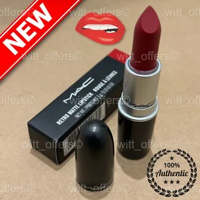 MAC Retro Matte Lipstick Full Size 3g Ruby Woo 707 - Brand New Boxed • £6.95