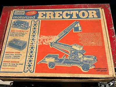 Vintage1964 Gabriel Erector Set Motorized Original Box & Manual - Incomplete • $69.99