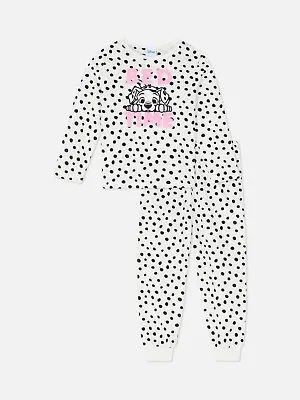 Final Sale Primark Girls Disney's 101 Dalmatians Mink Pyjama Set 3-4Y 104cm • £6