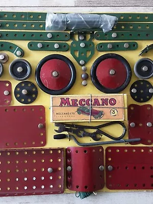 £26.99 • Buy Vintage Meccano Outfit 3 1950 Complete On Backing Card Only No Box Or Manual