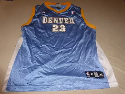 Marcus Camby #23 Denver Nuggets Jersey Adidas Size Xl 18-20 Youth Basketball Nba • $29.99