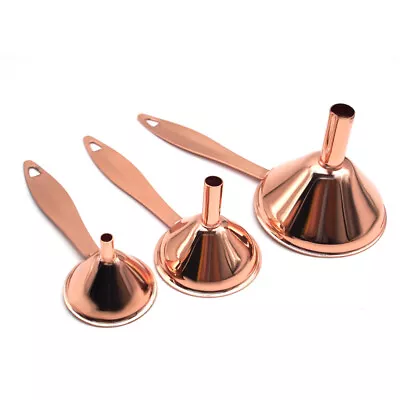 3Pcs Funnels Filling Bottles Metal Essential Oil Funnels Home Kitchen Gadget • $11.27