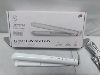 T3 SinglePass 1  Flat Iron Straightener - White(A-B-3 • $59.99