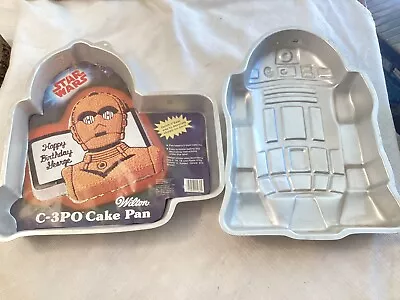 Vintage Wilton 80’s Star Wars Droid R2-D2 & C-3PO Cake Pan Retired Baking Mold • $39.99