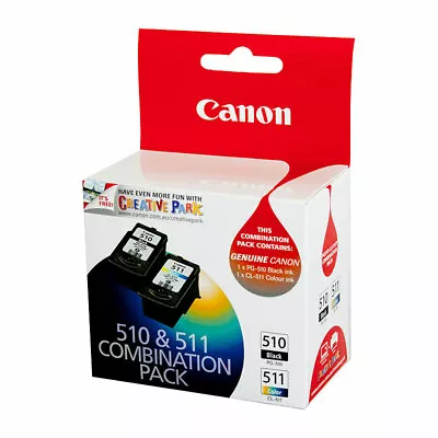 Genuine Canon PG510 CL511 Twin Pack Value Pack Bk 220 Pages Cl 244 Pages PG510CL • $70.70