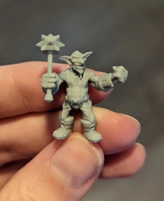 £0.99 • Buy 32mm 3d Printed Miniature, Dungeon & Dragons, TTRPG, Little Goblin Morning Star