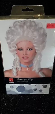 Marie Antoinette Wig White Curly Baroque Halloween Vitctorian Ladies Fancy Dress • £18.99