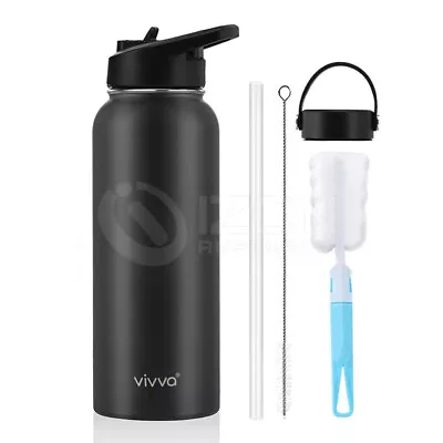 Vivva Double Wall Stainless Steel Water Bottle Vacuum Insulated Thermos Flask AU • $22.59