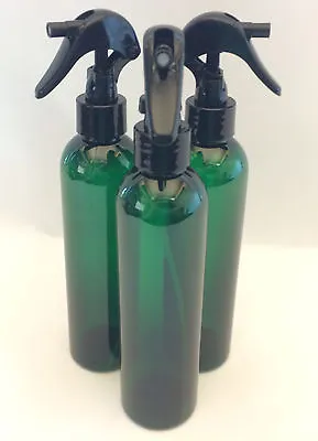 6 Empty 8oz Green Plastic Fine Mist Spray Bottle Black Trigger Sprayer Perfume • $14.99