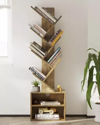 47  Shelving Unit Modern Wood 8 Shelve Bookcase Open Storage Display Rack • $65