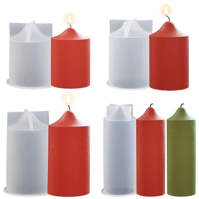 £5.59 • Buy Pillar Silicone Mold Aromatherapy Candle Plaster Soy Soap Wax Candle Moulds DIY