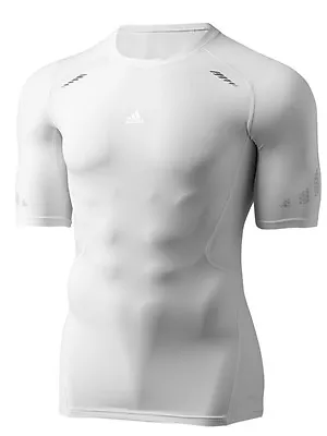 £19.99 • Buy Adidas Mens Techfit TF Prep White Baselayer/Shirt, Sizes S,L,XL,XXL, W61159