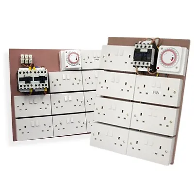 Contactor Timer MDF Board Relay Switch Hydroponic Light Fans 6-26 UK Plug Socket • £128