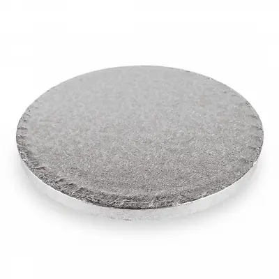 Round Cake Board Silver Drum Boards Silver - Choose A Size • £5.49